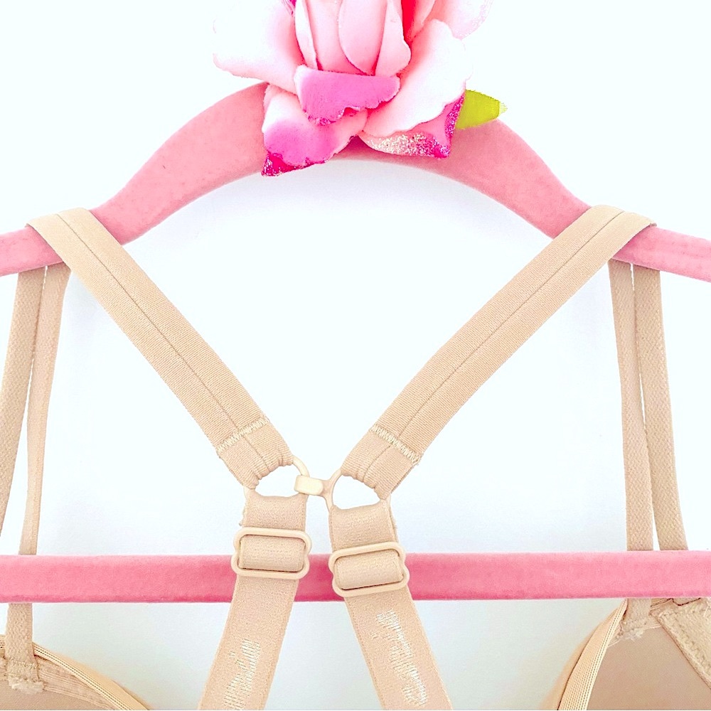 💕Aerie Nude Seamless Padded Crisscross Bra SZ 36DD - Picture 7 of 11